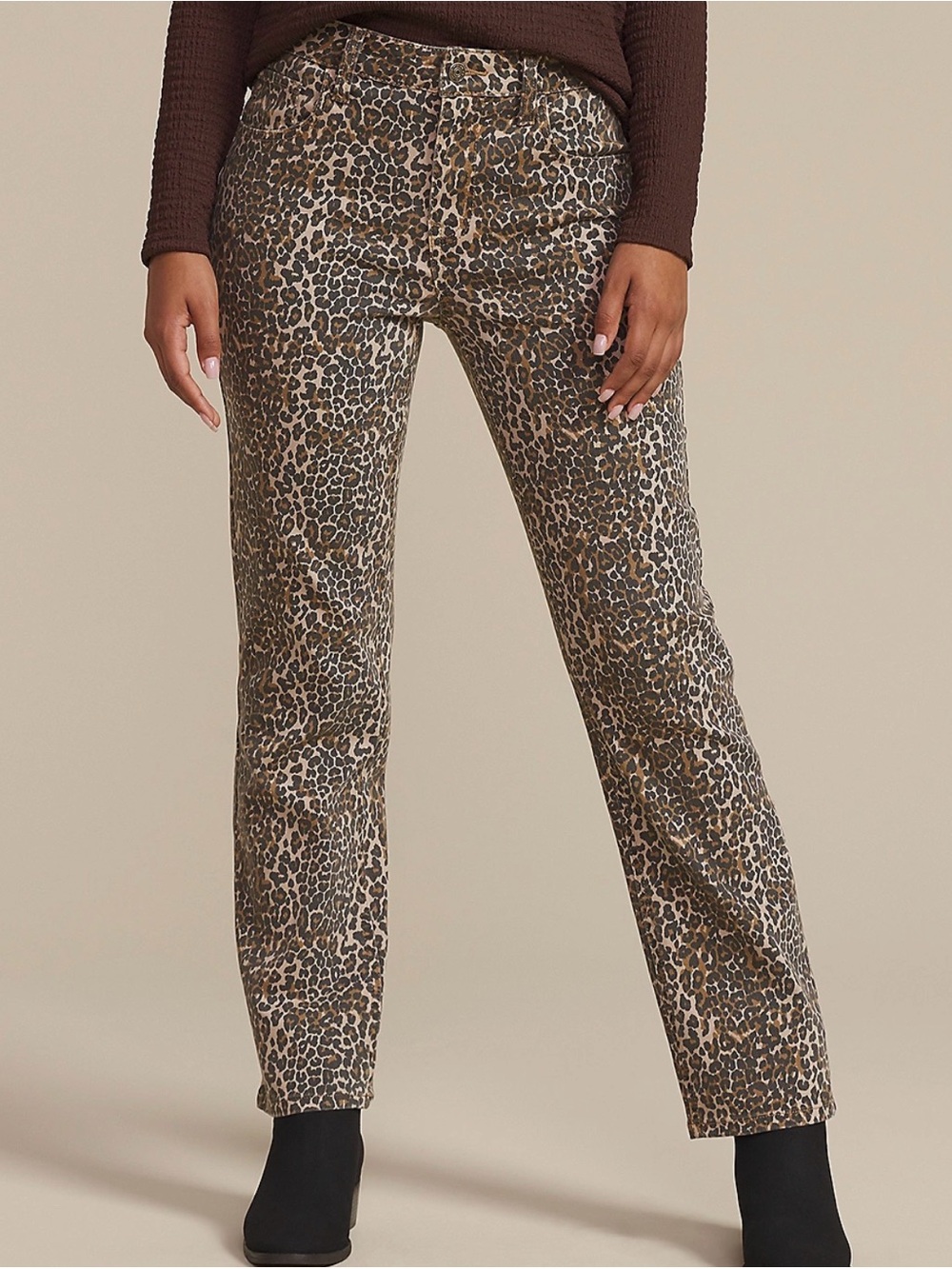 Maurices Leopard Print Straight-Leg